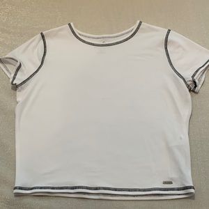 Hollister White must-have collection baby tee Size L juniors